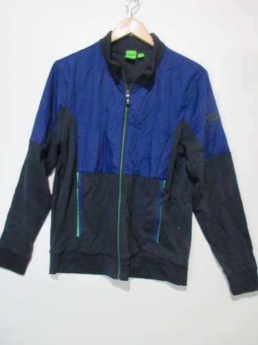 Sz M BOSS Hugo Boss Sweater/Jacket Windbreaker Green Label BIG LOGO on back EUC - Picture 16 of 16