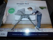 Baby Delight Go with Me Slumber Travel Baby Bassinet - Charcoal Tweed