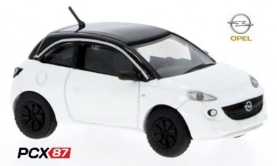Opel Adam 3-Türer (2013) weiß & schwarzes Dach - Baureihe PCX87 - Maßstab 1/87 - HO