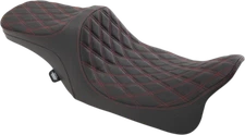 Drag Specialties Red Double Diamond Predator III 2 Up Seat 0801-1310