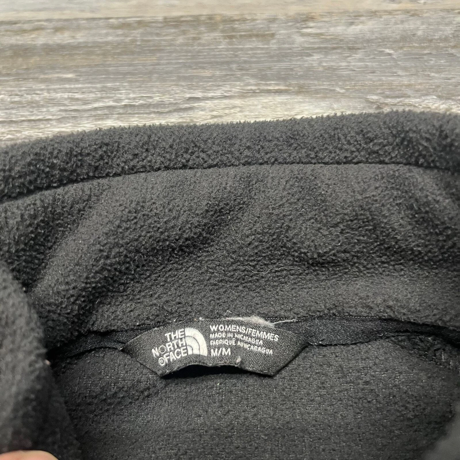 north-face fleece chest logo full zip plain jacket