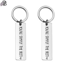 2pcs You  re Simply The Best Keychain Key Rings Women Men Couple BFF Xmas Gift