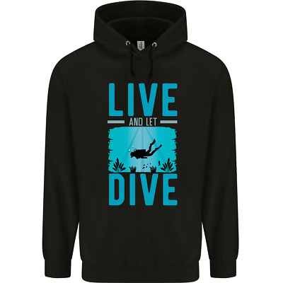 Live & Let Tauch Lustig Scuba Tauchen Diver Kinder Kapuzenpulli