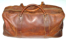 Antique Gents  Large Bag Hide Leather Travel Gladstone Holdall Bag