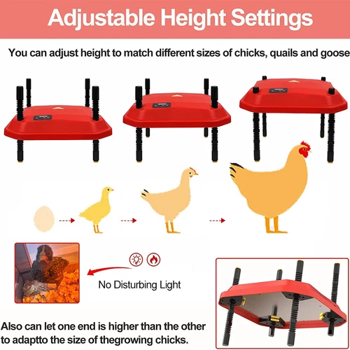 Chick Brooder Heating Plate 40*60CM Adjustable Chicken Coop Brooding Heater AU - Picture 5 of 12