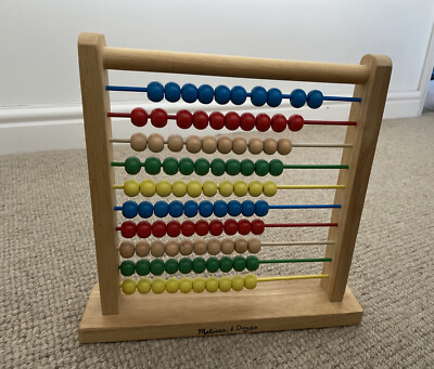 Melissa & Doug Holz Abakus Taschenrechner Zeitlose Musterung & Farberkennung