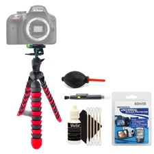 Flexible Tripod + Cleaning Accessory Kit for Nikon D5600 and D5500