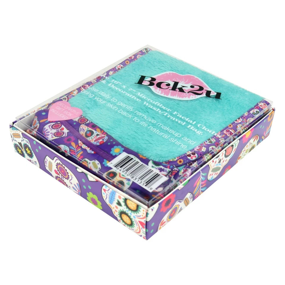 Makeup Eraser Towel 5 Pack Set Microfiber Cosmetic Decorative Reusable Cloth Box - Image 4 of 4