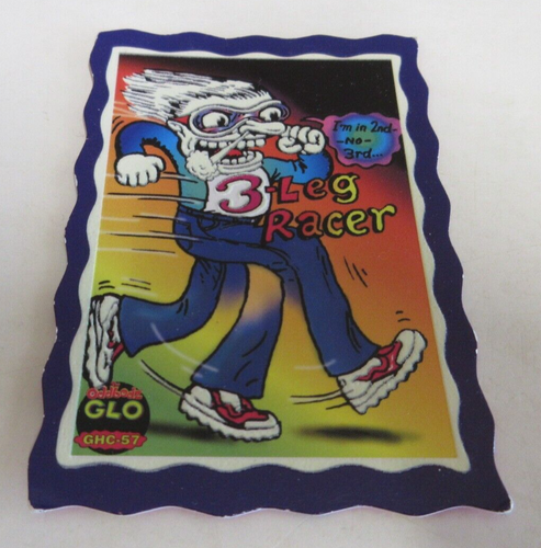 Three-Leg Racer - Oddbodz - Glo Card - GHC-57 - Purple - Smiths Chips - 1990s - Picture 1 of 6