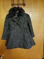 Rothschild Princess Coat Winter faux fur Dress Jacket Coat Girls Size XXS 4/5