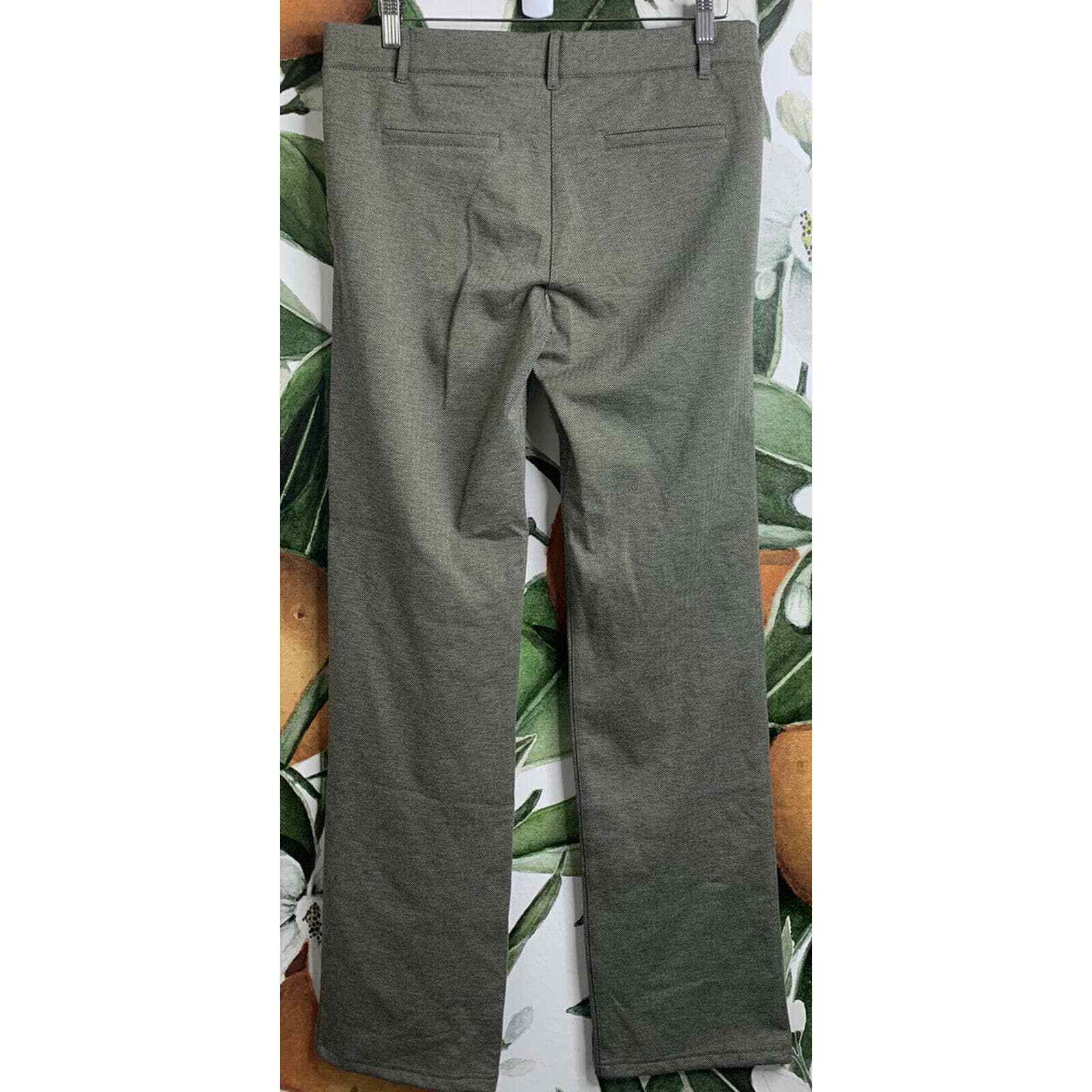 Betabrand Pants XSP Straight Leg Tan Herringbone Tweed Dress Yoga Pants