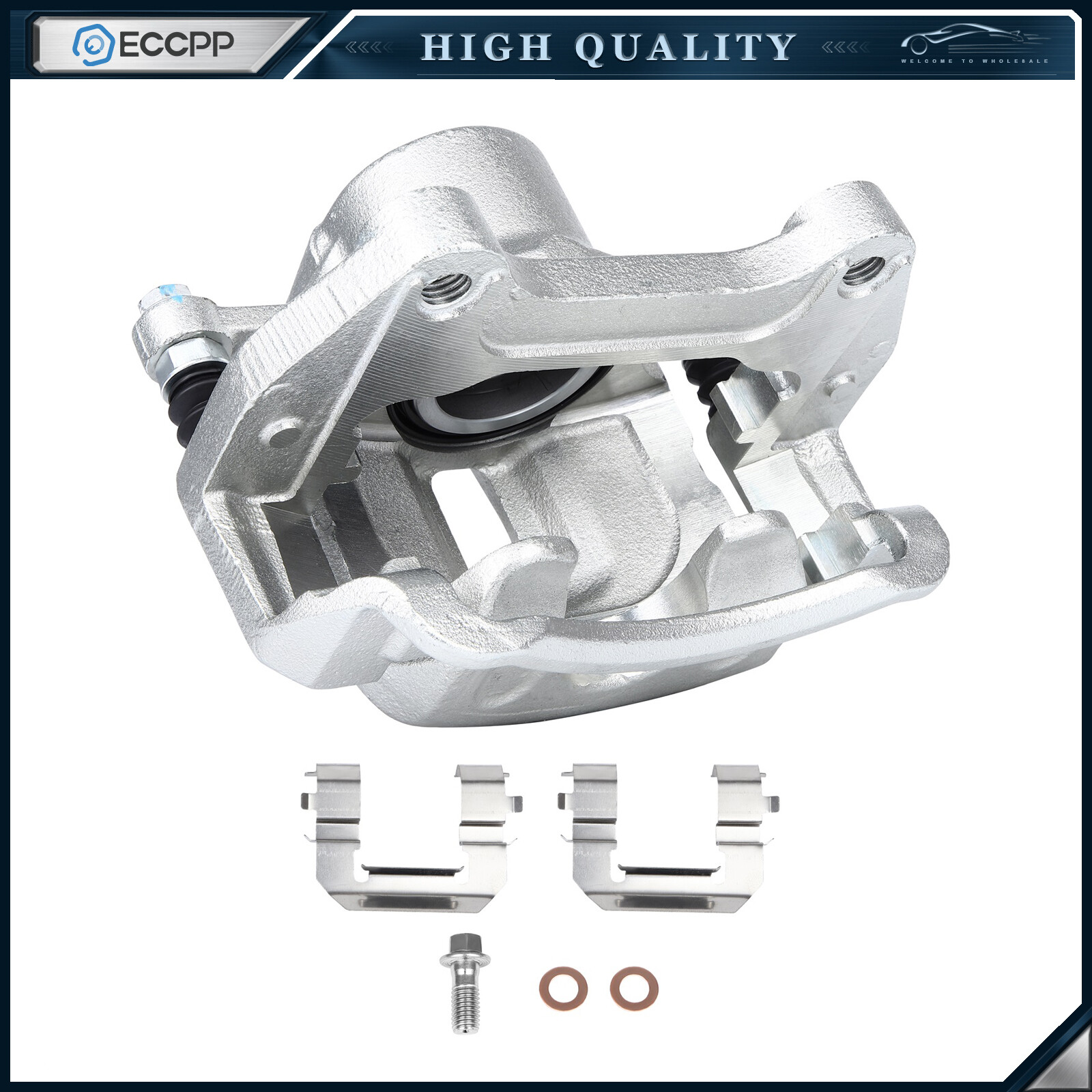 Pair Of Remanufactured Front Brake Calipers With Brackets – For Chevy Malibu, Pontiac G6, Saturn Aura