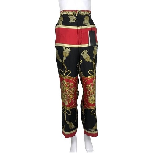 Gucci GG Silk Joggers Monogram Supreme Track Pants Red Green