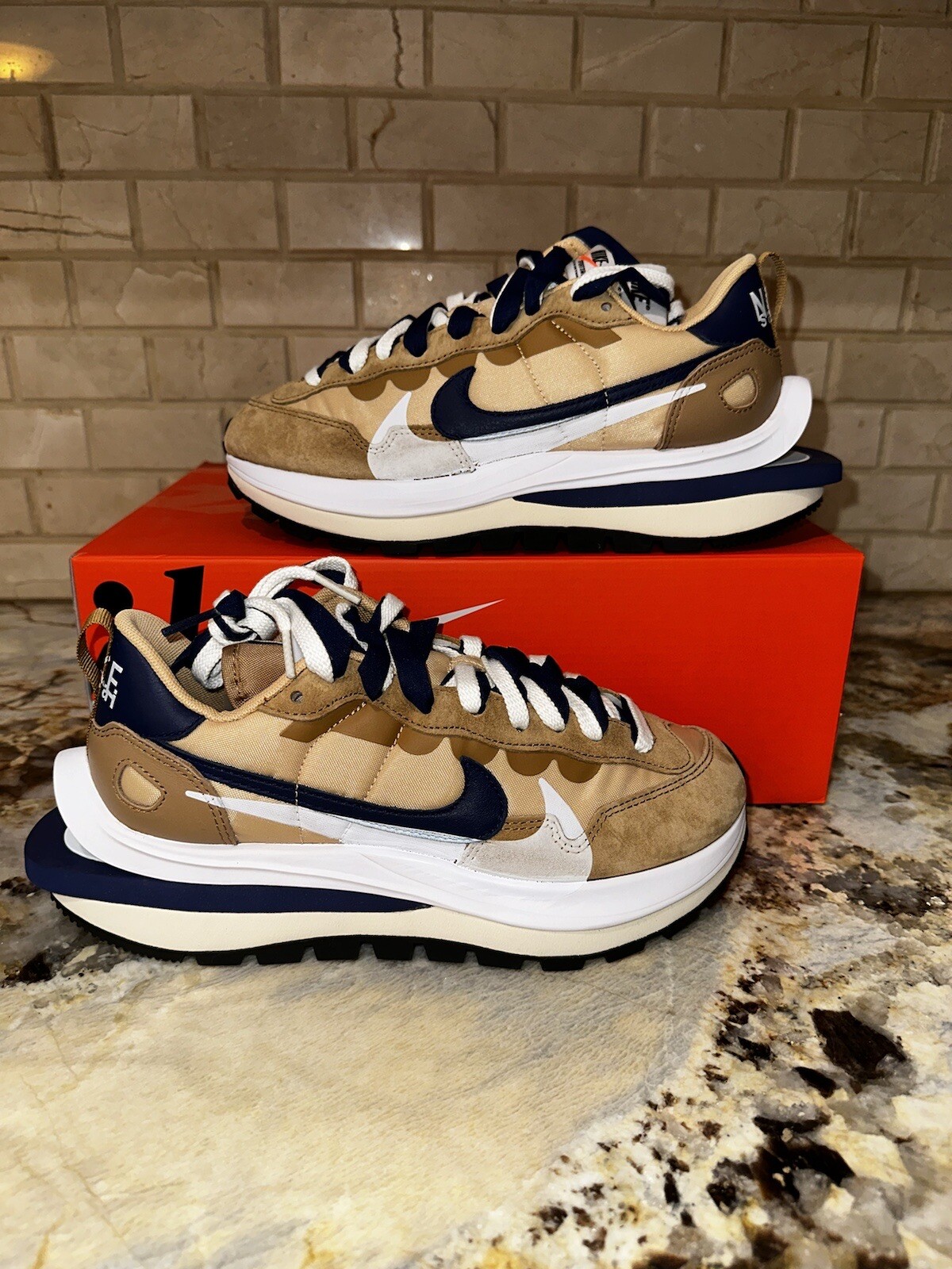 SACAI X NIKE Nike x Sacai Vaporwaffle Sesame Blue Void DD1875 200 taglia 6 uomo nuove DSWT