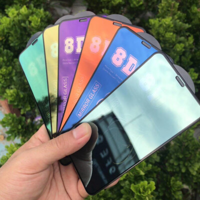 Colorful Mirror Film Tempered Glass Screen Protector For iPhone 15 Pro 14 13 12