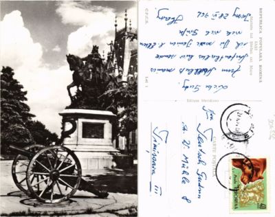 CPM AK IASI Statue him Stefan cel Sea ROMANIA (504836)