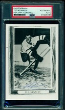 Ted kennedy Signed Autograph Toronto Maple Leafs Photo Card PSA/DNA  Authentic