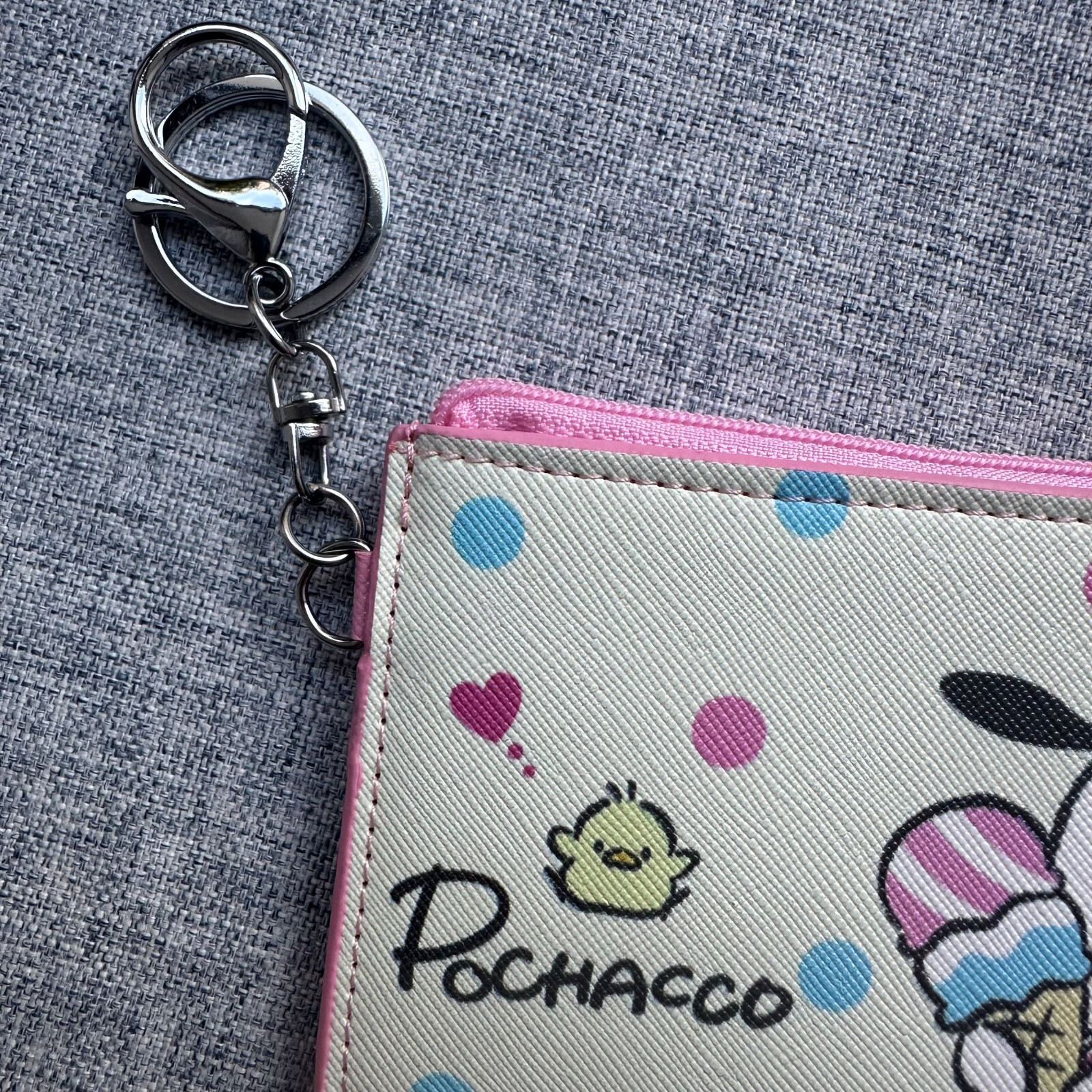 Cute Icecream Pochacoo ID Card Holder Coin Cash Purse Wallet Pouch Keychain Gift