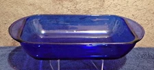 Vintage Pyrex Cobalt Blue Glass Loaf Pan #213-R Kitchen Bakeware Ovenware 1.5QT