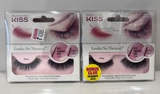 2 x KISS Looks So Natural "Flirty" False Eyelshes KFL02