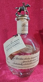 Blantons Single Barrel Bourbon Whiskey Empty Bottle W/Cork Topper letter S