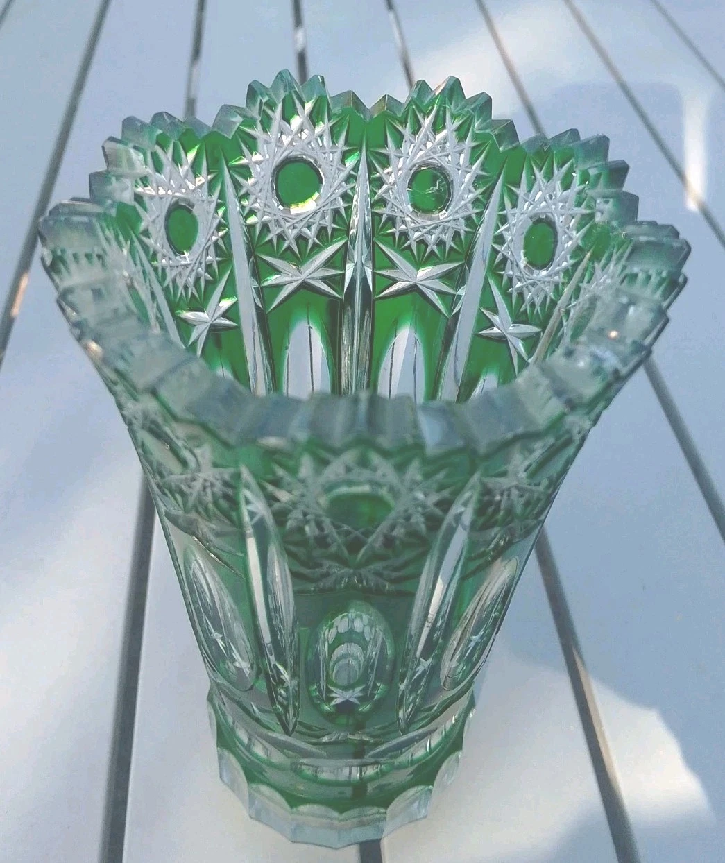 Emerald Green Crystal Vase Val Saint Lambert
Opens in a new window or tab