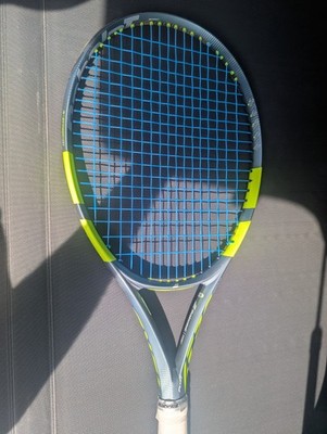 Babolat Aero Pro Drive Midplus L2 Graphit 645 cm² mit Bespannung Grau/Gelb/Blau