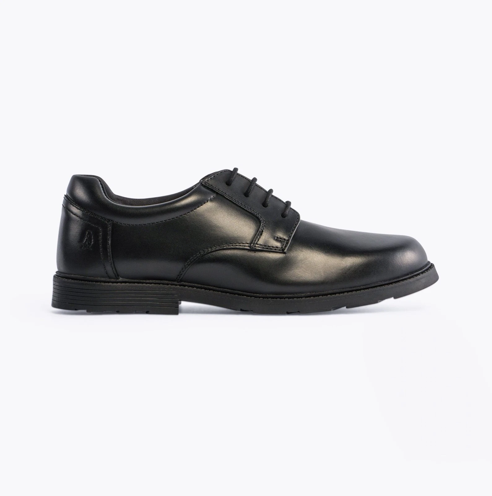 Hush Puppies Oliver SNR Boys Leather Lace-Up Memory Foam School Shoes
