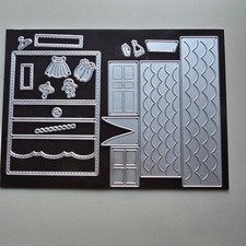 Metal Cutting Dies Bundle x 3: 3D Wardrobe Closet Box, Mini Clothing, Lattice