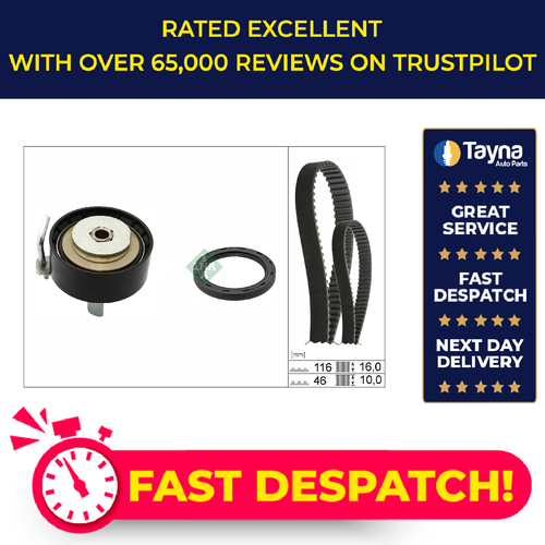 Timing Belt Kit fits FORD FIESTA Mk7 1.1 2017 on Set INA 1761082 ...