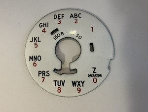 Western Electric 150 B Dial Number Plate