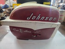 Vintage 1957 JOHNSON SEA HORSE Outboard 7.5hp hood engine  cowl