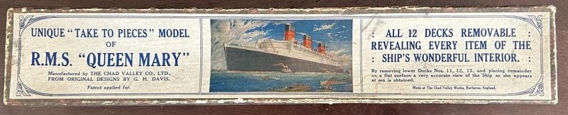 QUEEN MARY (Cunard White Star) VERY RARE TAKE TO PIECES MODEL
