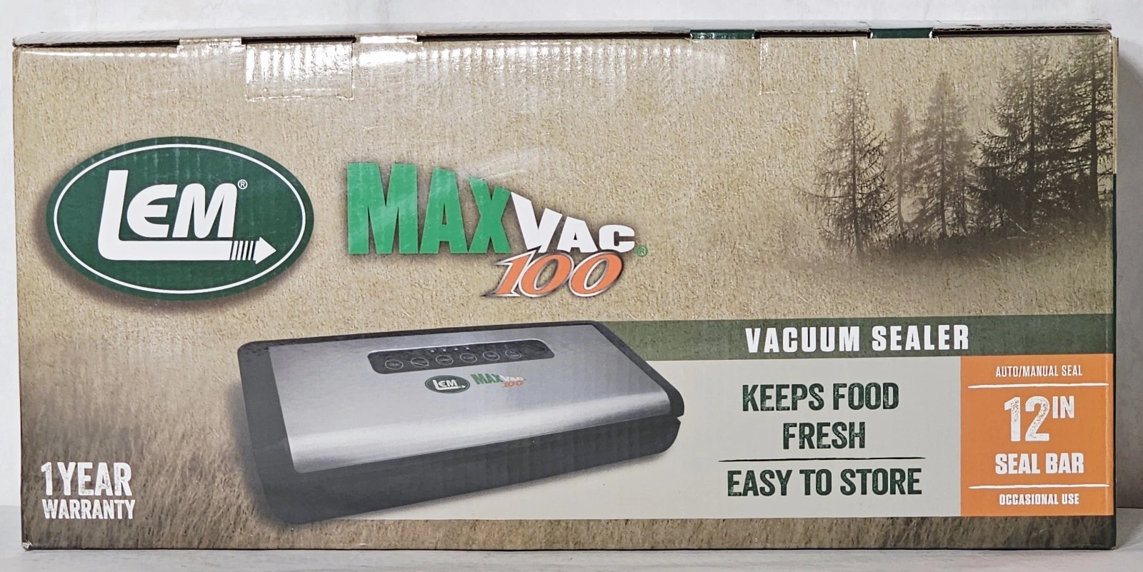 ***LEM MaxVac 100 Plastic Vacuum Sealer (Model #1379) With 12" Seal Bar***