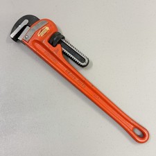 RIDGID Heavy Duty 18" Steel Pipe Wrench Orange Handle Ridge Tool Co Made in USA