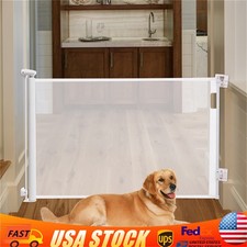140 86cm Extra Tall Pet Dog Alloy Retractable Gate Indoor Baby Retractable Gate