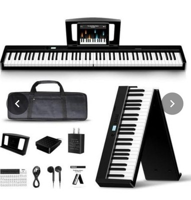 Portable Piano Keyboard 88 key: Upgraded Foldable Piano Keyboard 88 Key Full NEW