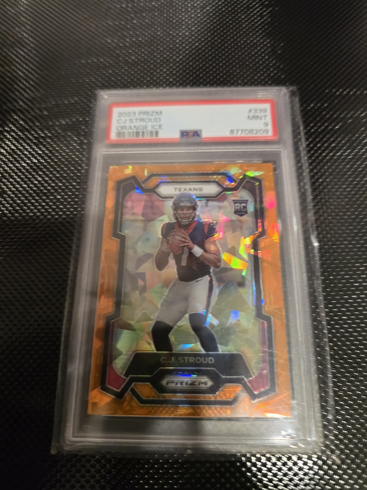 2023 Panini Prizm Orange Ice CJ Stroud #339 PSA 9