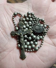 Vintage WWII Military Rosary Religious Catholic Medal Crucifix Pendant Lot #D