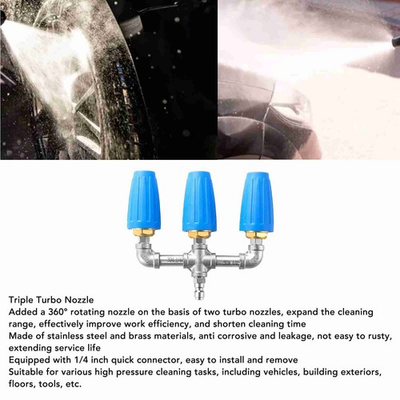 #ad 3 In 1 Nozzle 2.0 Orifice 4000 PSI 360 Degree Rotating Pressure Washer $57.57