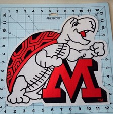 NEW UNIVERSITY OF MARYLAND TERRAPINS 12  X11  BACK PATCH NOS