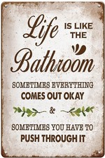 Funny Vintage for Washroom Restoom Tin Metal Signs Home D cor 8x12