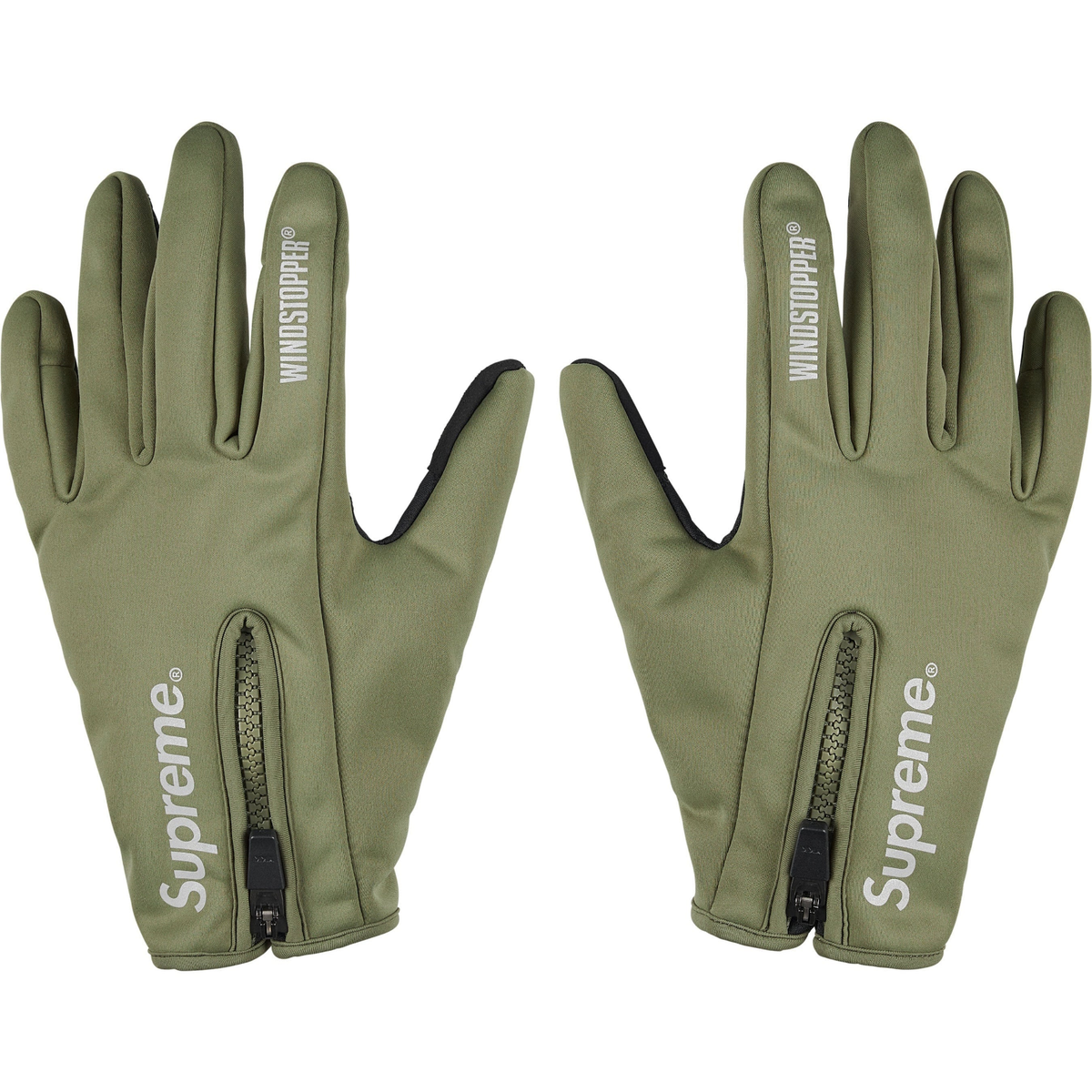 Supreme Windstopper Zip Gloves Black Olive Yellow Red Camo 4colors