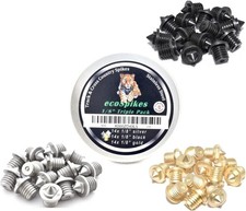 Triple Pack - 1/8 inch Steel Track and Cross Country Spikes Gold,Black,Silver