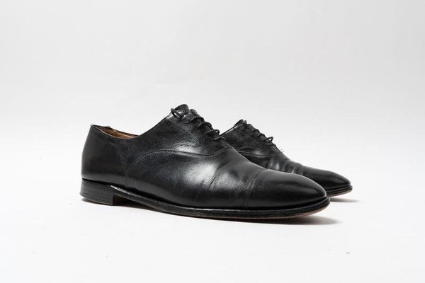 Men Joseph Cheaney Heels Black Leather 42