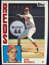 1984 TOPPS #270 JEFF RUSSELL (CINCINNATI REDS) ROOKIE BASEBALL CARD. rookie card picture