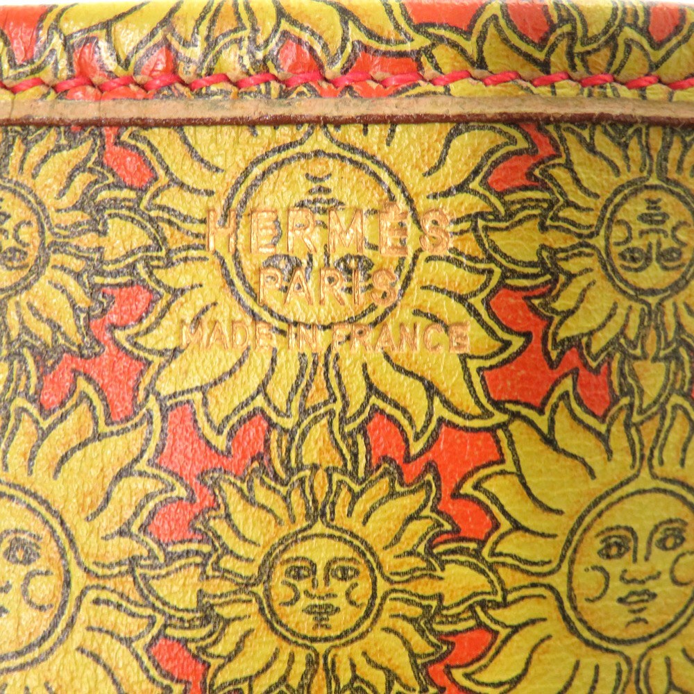 AUTHENTIC HERMES EvelyneGM solar solar Shoulder Bag yellow Leather image 7