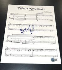 HANS ZIMMER SIGNED AUTOGRAPH SHEET MUSIC PIRATES OF THE CARIBBEAN BECKETT BAS X1