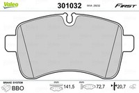 BremsscheibenbremsbeläGe Kit Valeo 301032 FüR Iveco Hinterachse