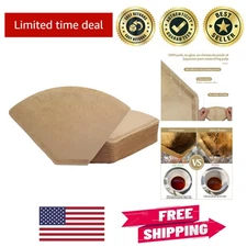 100 Count Natural Cone Coffee Filters - Perfect for Pour Over & Drip Brewing